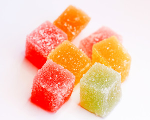 colorful tasty jelly candies close up
