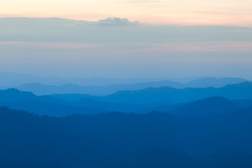 Beautiful mountain in sunset