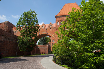 Fototapeta na wymiar Zamek w Toruniu, Polska, Teutonic castle-monument Unesco in Torun, Poland 