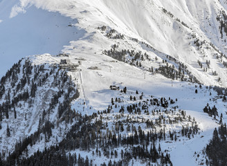 View of the ski area Ahorn - Mayrhofen, Austria