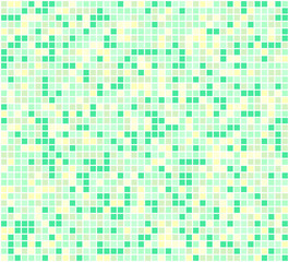 Geometric seamless pattern. Mosaic modern background. Illustration. Vector. Squares. Green.
