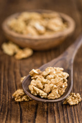 Walnut kernels (selective focus)