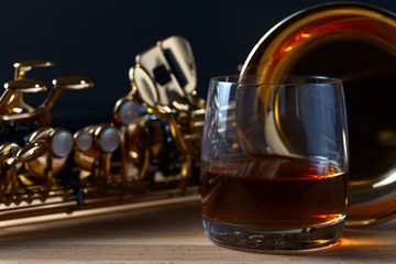 Saxophone and whiskey