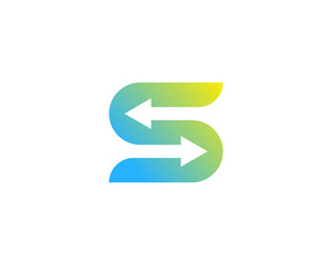 Initial Letter S Arrow Logo Design Element