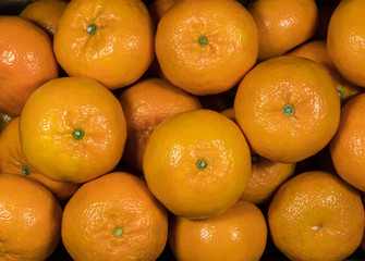 Top view of mandarin oranges