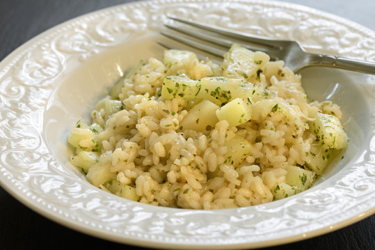 isotto con Chayote - melanzana spinosa