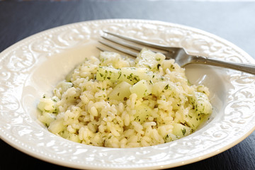 riso con Chayote - melanzana spinosa