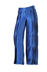 Trousers bellbottoms on the manikin isolated