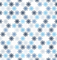 Snowflake pattern. Seamless vector winter background
