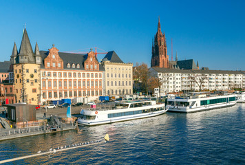 Obraz premium Frankfurt. View of the central part the city.
