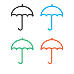 umbrella icon on white background. umbrella sign.