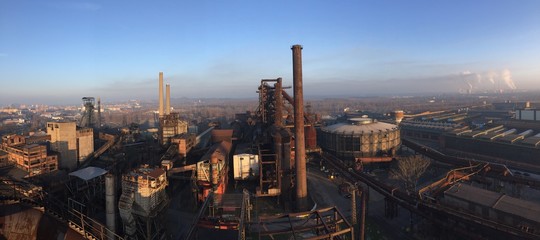 Steelworks in Winter
