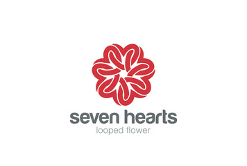 Heart Star Logo vector. Valentine day love Cardiology Medical