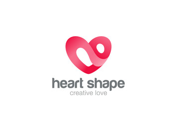 Heart Logo design vector. Valentine day love. Cardiology Medical