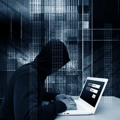 Computer hacker or Cyber attack concept background