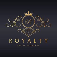 Royalty logo. Easy to change color, size and text