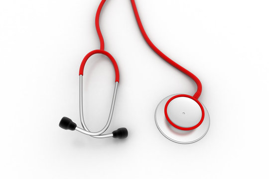 Red color stethoscope