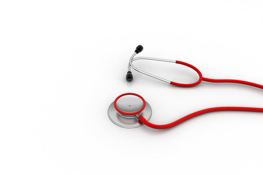 Red color stethoscope