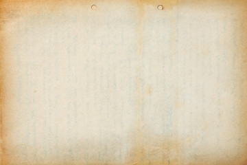 Old paper sheet with text imprint