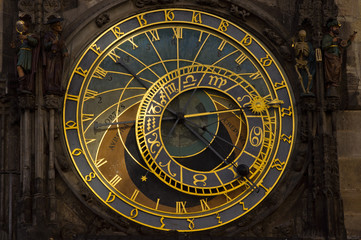 Prague Astronomical Clock (Orloj) in the Old Town of Prague, Czech Republic