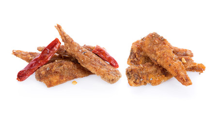 fish fry on white background
