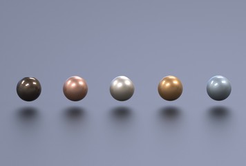 3d illustration of pearls