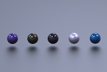 3d illustration of pearls
