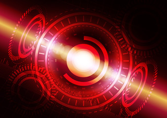 Abstract digital technology color background or futuristic interface.