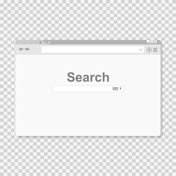 Browser Window Internet search in a flat style