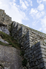Fototapeta na wymiar Stone Works Machu Picchu Peru South America Inca Ruins