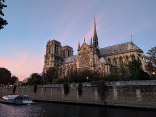 Fototapeta na wymiar Notre dame de Paris Sundown