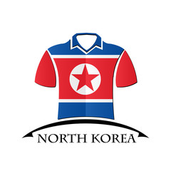shirts icon made from the flag of North Korea