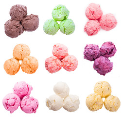 Set kinds of ice cream