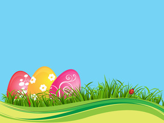 Card with Easter eggs