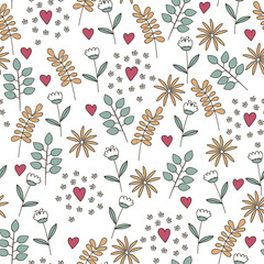 Floral decoration design seamless texture pattern
