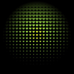 light green hears seamless vector pattern