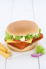 Fischburger Fisch Burger Backfisch Hamburger Textfreiraum Copysp