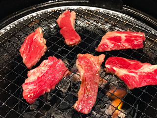 Raw beef for YAKINIKU in Japan.