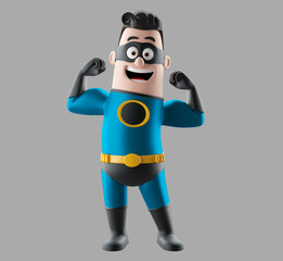 Fun superhero 3d render man © Martin Zahradnik 
