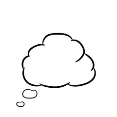 Cloud thought white of vector illustrations