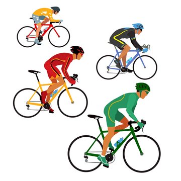 Bicycle race and riders