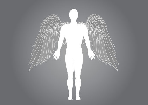 figure of an angel. Vector illustration