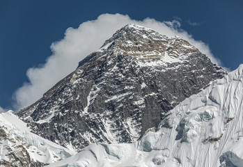 Closeup portrait of the Mount Everest - Nepal, Himalayas