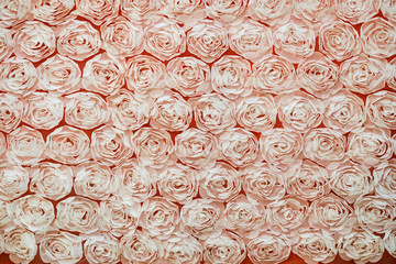 Background white fabric roses