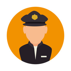 police avatar character icon vector illustration design