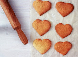 heart shape valentine homemade cookies