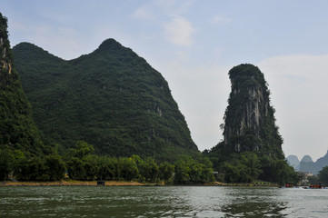 Raft on the Li river, China
