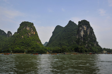 Raft on the Li river, China