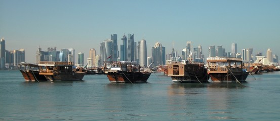 Doha - City center and junks