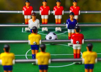 foosball table soccer . football players sport teame